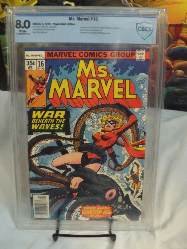 Ms. Marvel #16 CBCS 8.0 VF Key 1st Appearance Mystique (Cameo) (Marvel, 1978)