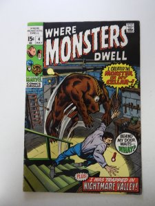 Where Monsters Dwell #4 (1970) VG/FN condition