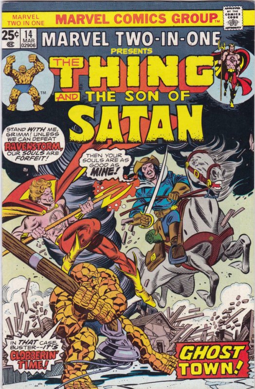 MARVEL TWO-IN-ONE #14, VF/NM, Thing, Son of Satan, 1974 1976