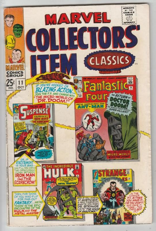 Marvel Collectors' Item #11 (Oct-67) FN/VF Mid-High-Grade Fantastic Four, Mr....