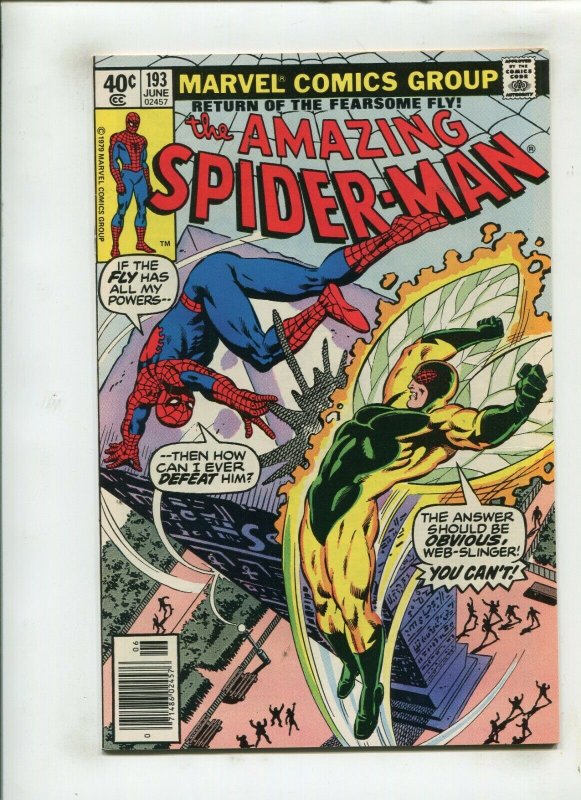 AMAZING SPIDER-MAN #193 (8.5/9.0) WINGS OF THE FEARSOM FLY!! 1979