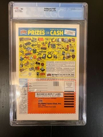 The Avengers #187 (1979) - CGC 8.5 ! - Dark Scarlet Witch !