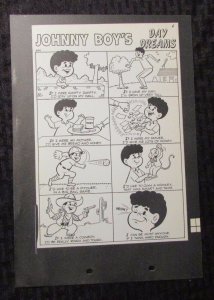 1966 SUMMER FUN #54 Stat Production Art FVF 6.5x10.5 Johnny Boy p.6