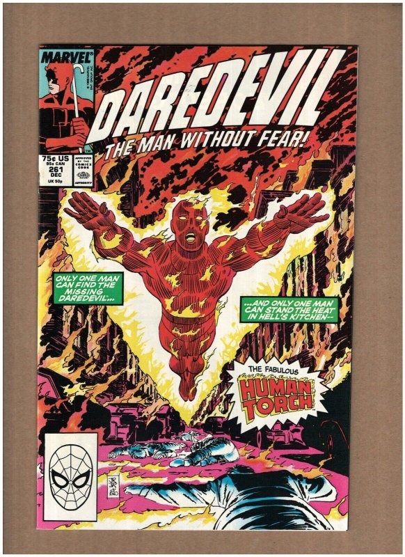 Daredevil #261 Marvel Comics 1989 Ann Nocenti Romita Jr. Human Torch VF/NM 9.0