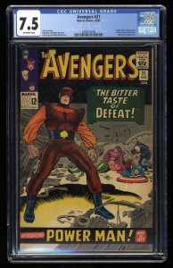 Avengers #21 CGC VF- 7.5 1st Appearance Power Man (Erik Josten)! 1965!