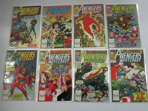 Avengers West Coast lot 50 different from #48-102 + Annuals 6.0 FN (1989-94)