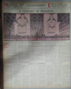 Huge Winsor McCay Editorial Illustration from 6/11/1933 Full Size 15 x 22 inches