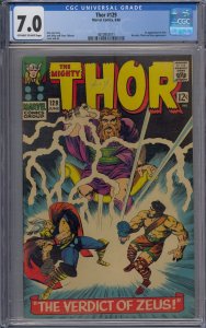 THOR #129 CGC 7.0 1ST ARES HERCULES PLUTO ZEUS JACK KIRBY 3011