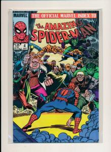 MARVEL set of 9- OFFICIAL INDEX TO THE AMAZING SPIDER-MEN #1-#9 1985 VF (PF742) 