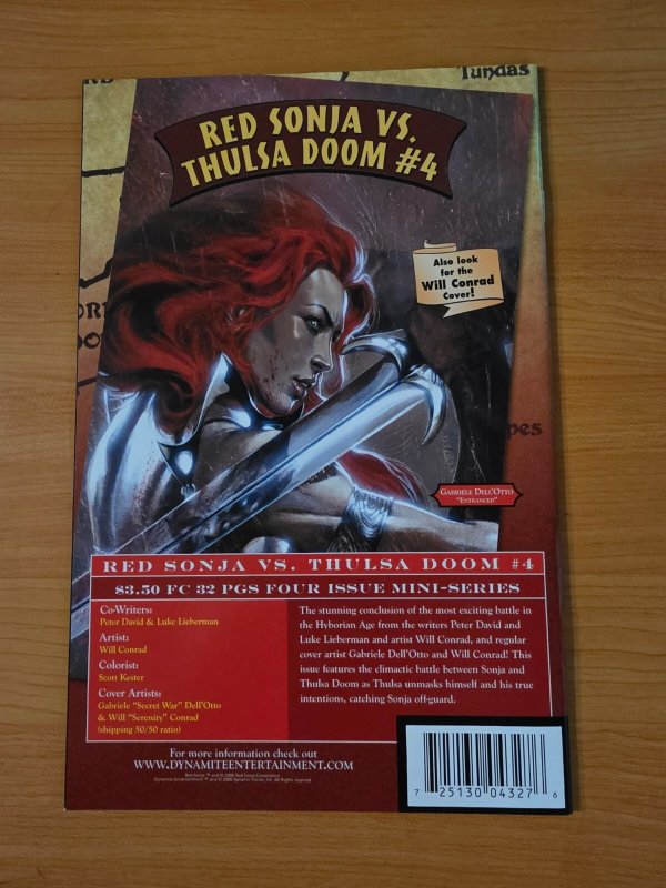 Red Sonja vs Thulsa Doom #3 B Dell Otto Variant ~ NEAR MINT NM ~ 2006 Dynamite