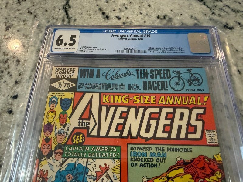 Avengers Annual # 10 CGC Graded 6.5 Marvel Comic Book 1st Rogue Appearance JH24