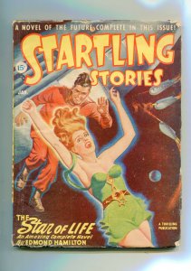 Startling Stories January 1947 vol: 14 #3 (VG) Good Girl Art Cover