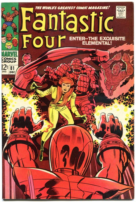 FANTASTIC FOUR #81, VF-, Crystal joins, Jack Kirby, 1961, more FF in store, QXT