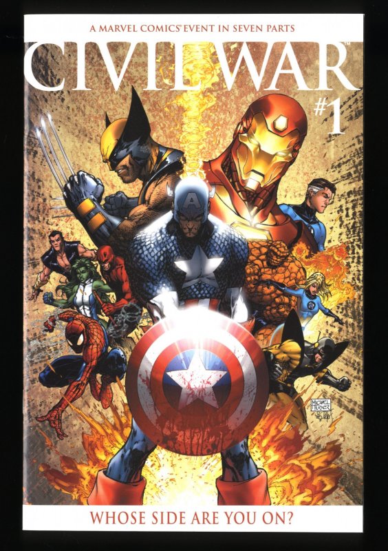 Civil War #1 NM 9.4 1:25 Turner Variant