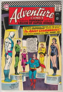 Adventure Comics #354 (Mar-67) FN/VF Mid-High-Grade The Adult Legion of Super...