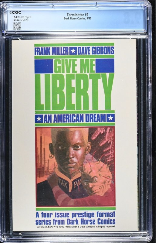 Terminator #2 (9/90) Graded CGC 9.8
