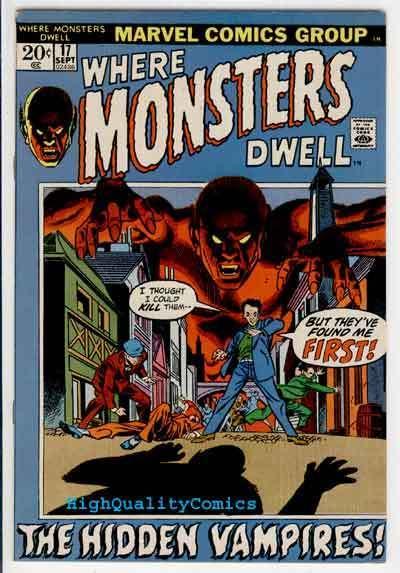 WHERE MONSTERS DWELL #17, Ditko, Vampires, 1970, FN/VF