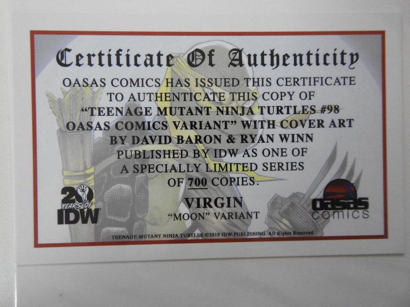 Teenage Mutant Ninja Turtles #98 Oasas Comics 'Moon Variant LDT 70...