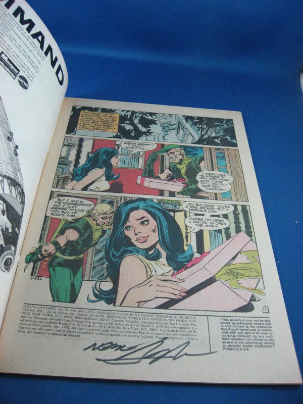 Green Lantern 82 Vf Signed Neal Adams Dc 1971 Comic Books Bronze Age Dc Comics Green 9199