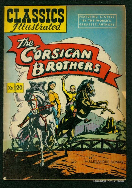 Classics Illustrated #20 GD/VG 3.0 HRN 62 The Corsican Brothers!