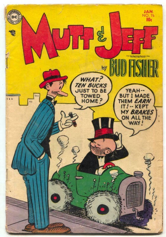Mutt and Jeff #76 1955 Bud Fisher- DC Golden Age Humor VG
