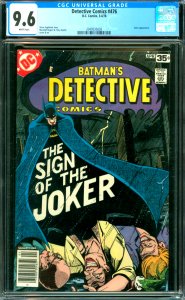Detective Comics #476 CGC Graded 9.6 Joker appearance. 