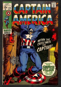 Captain America #125 GD/VG 3.0 Marvel Comics