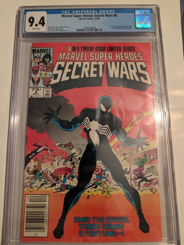 Marvel Super Heroes Secret Wars #8 Newsstand CGC 9.4