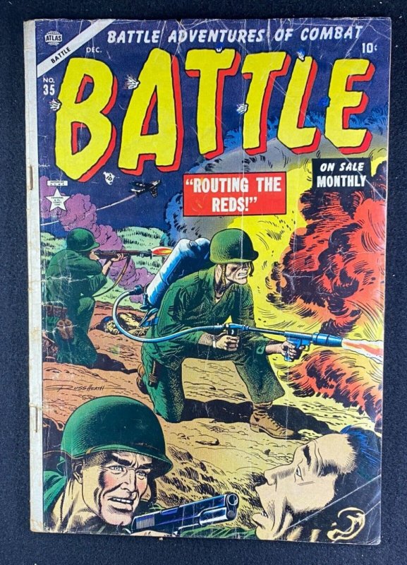 Battle (1951) #35 GD (2.0) Flame Thrower Cover Atlas