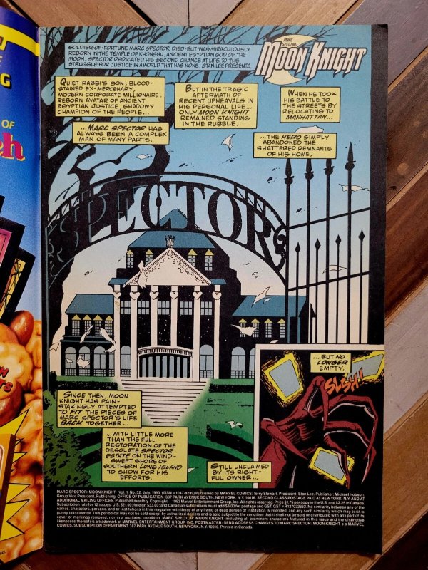 Marc Spector: Moon Knight #52 Marvel 1993 1st CUBIST! Gambit & Werewolf By Night