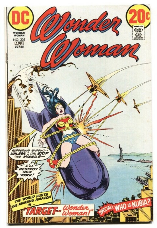 WONDER WOMAN #205 - Origin of NUBIA-NYC 1973-DC-BOMB-VF-