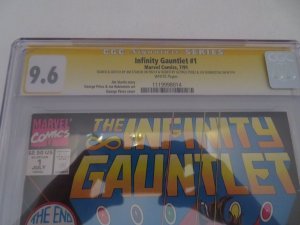 Marvel The Infinity Gauntlet #1 (1991) Starlin Perez Rubinstein CGC SS 9.6 White