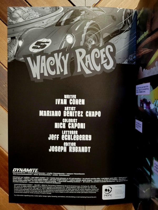 Giant Size Wacky Races #1 Joseph Michael Linsner Cover 1st Issue (Dynamite 2025)