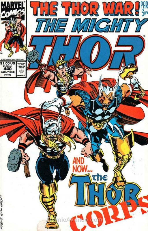 Thor #440 VF/NM; Marvel | save on shipping - details inside
