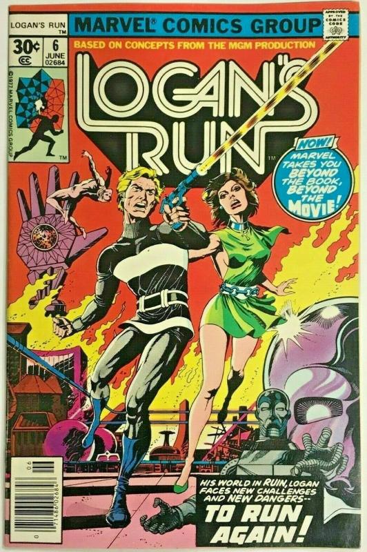 LOGAN'S RUN#6 VF/NM 1976 FIRST THANOS SOLO MARVEL BRONZE AGE COMICS