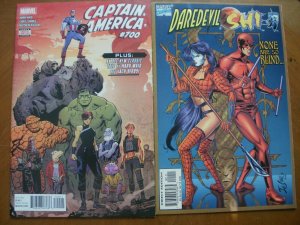 2 Near-Mint Marvel Comic: CAPTAIN AMERICA #700 (2018) & DAREDEVIL / SHI (1997)