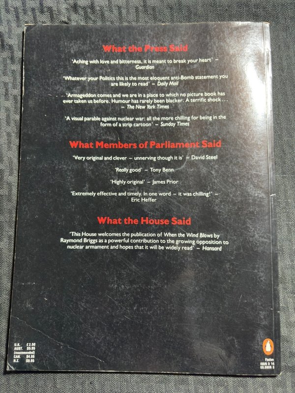 1984 WHEN THE WIND BLOWS by Raymond Briggs SC VG/FN 5.0 Penguin Reprint