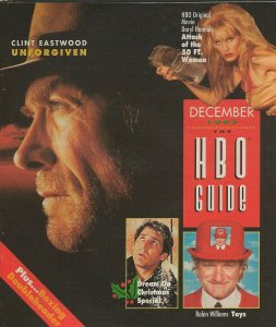 ORIGINAL Vintage Dec 1993 HBO Guide Magazine Unforgiven Bodyguard W Houston