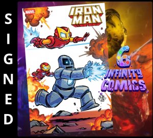 IRON MAN #1 ? SKOTTIE YOUNG 4-PART CONNECTING VARIANT SIGNED BY JOSH WILLIAMSON