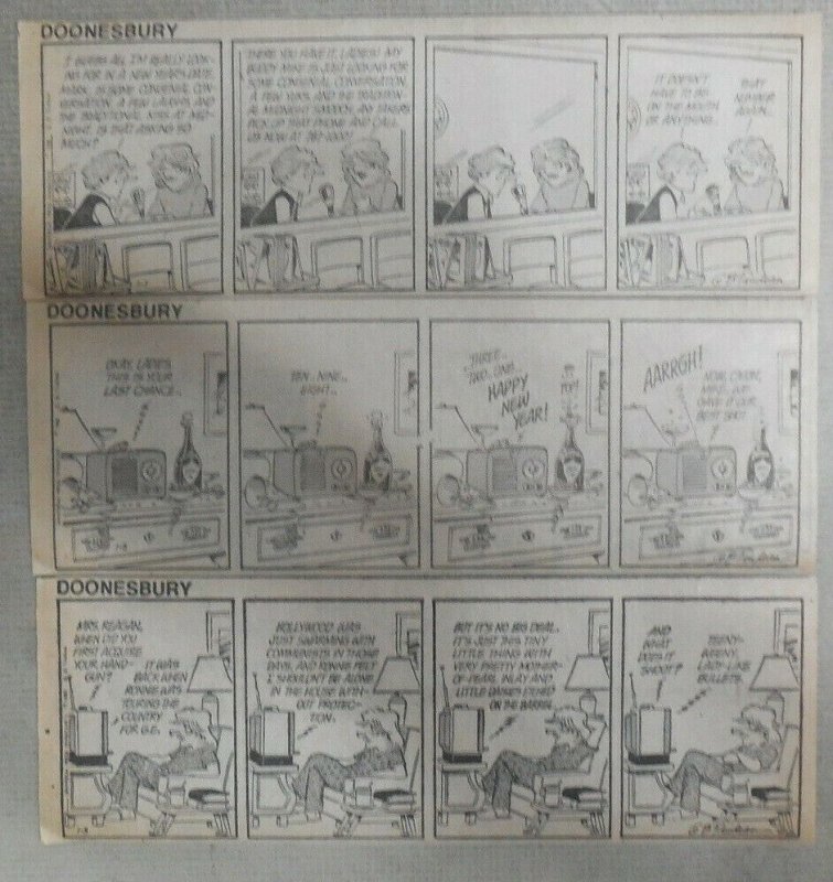 (313) Doonesbury Dailies by GB Trudeau from 1-12,1981 Size: 3 x 8 inches