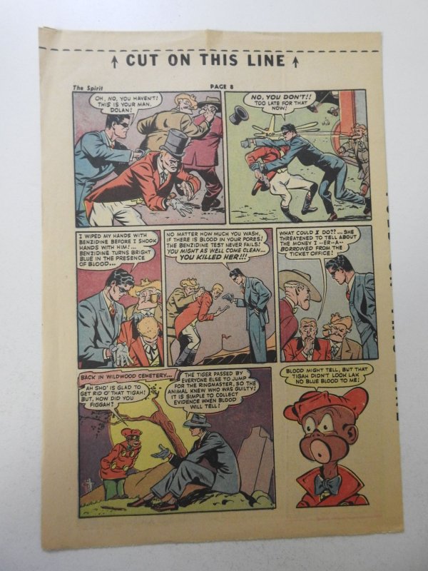 The Spirit #214 (1944) Newsprint Comic Insert Rare!
