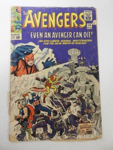 The Avengers #14 (1965) FR 3 in spine split, piece missing from back cover