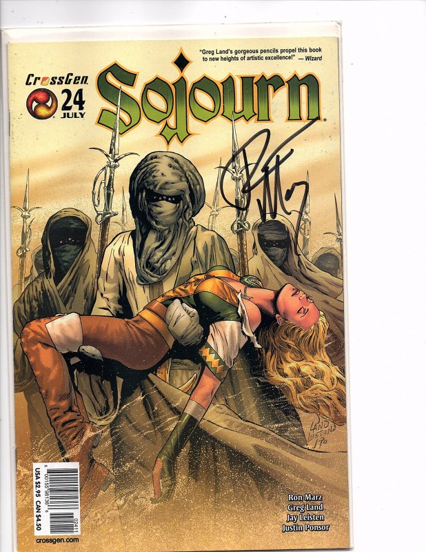 Crossgen Comics Sojourn #24 Greg Land Art Signed By Ron Marz With COA