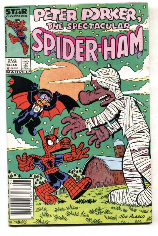 Peter Porker, The Spectacular Spider-Ham #13-Marvel comic book-NEWSSTAND-horror