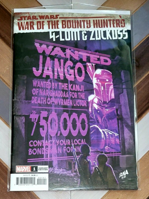 STAR WARS: Wanted Poster Set of 5 (Marvel 2021) NM Unread, Boba Jango Fett Aphra 