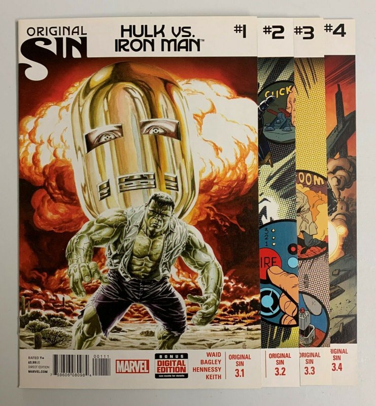 Original Sin Hulk Vs Iron Man #1-4 Set (Marvel 2014) 1 2 3 4 Mark Waid (9.2+) 