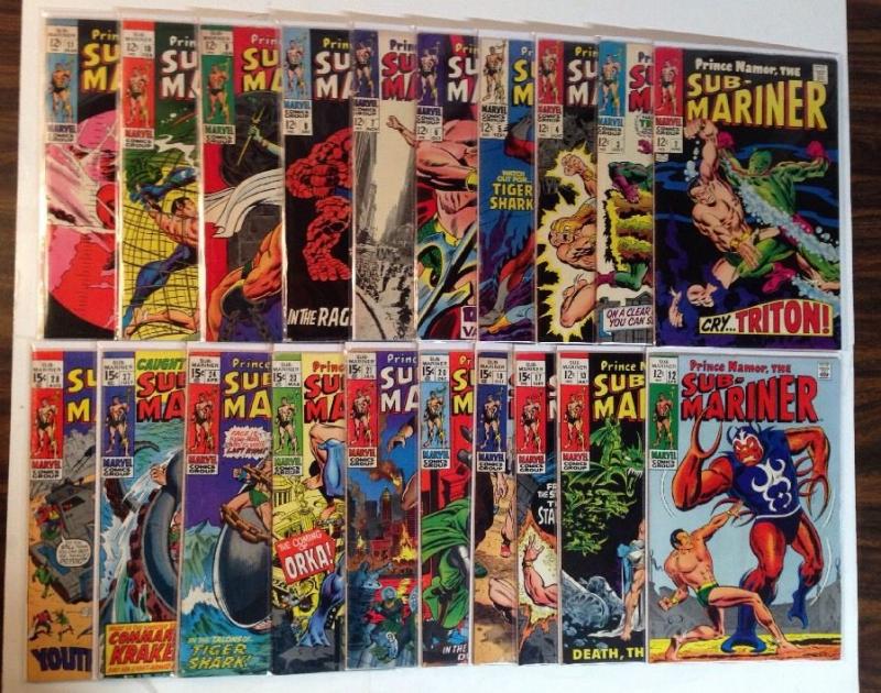 Prince Namor Sub Mariner 42 Book VG/FN Lot Set Run 2-13 17 18 Plus More