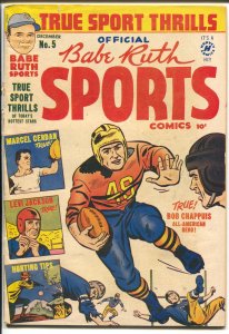 Babe Ruth Sports #5 1949-Bob Powell-Bob Chappus-Willard Mullin-VG- 