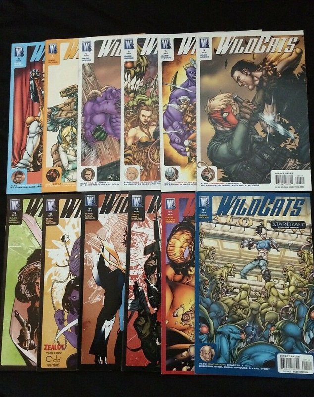 WILDCATS #4, 5, 6, 7, 8, 9, 11, 12, 13, 14, 15, 16 VFNM Condition