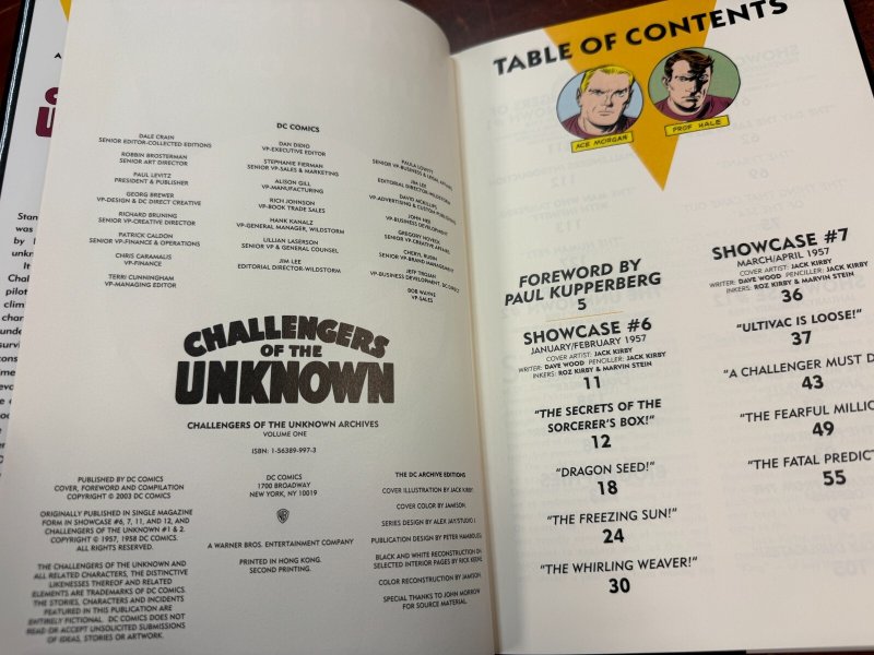 Challengers Of The Unknown Archive Editions Vol. #1 Hardcover Comic Book 30 J235